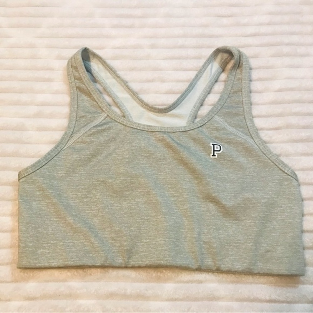 PINK University Victoria’s Secret Gray Ultimate Unlined Racerback Sports Bra MED